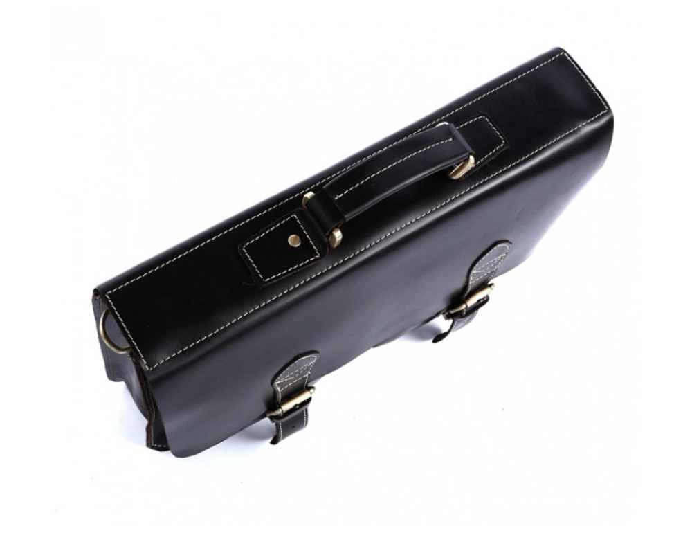 Шкіряний портфель TIDING BAG 7105A чорний - Фотографія № 12