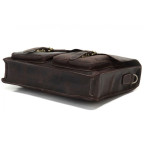 Шкіряний портфель TIDING BAG 7105R темно-коричневий - Фотографія № 104