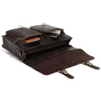 Шкіряний портфель TIDING BAG 7105R темно-коричневий - Фотографія № 105