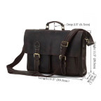 Шкіряний портфель TIDING BAG 7105R темно-коричневий - Фотографія № 108