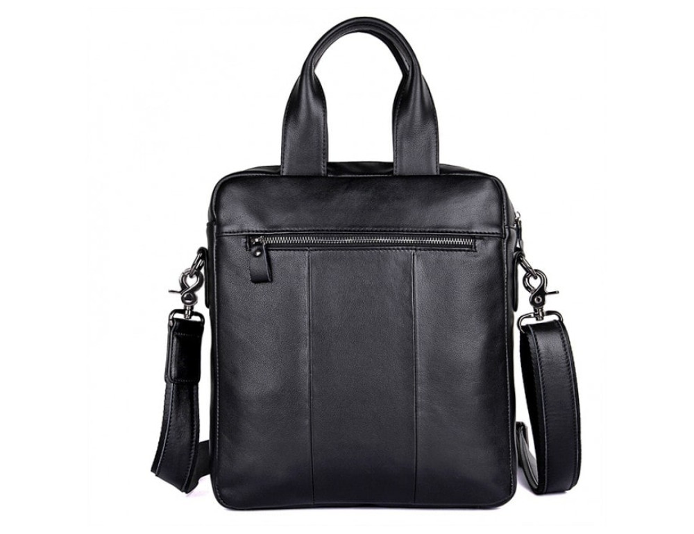 Чоловіча шкіряна сумка-месенджер TIDING BAG 7266A чорний - Фотографія № 3