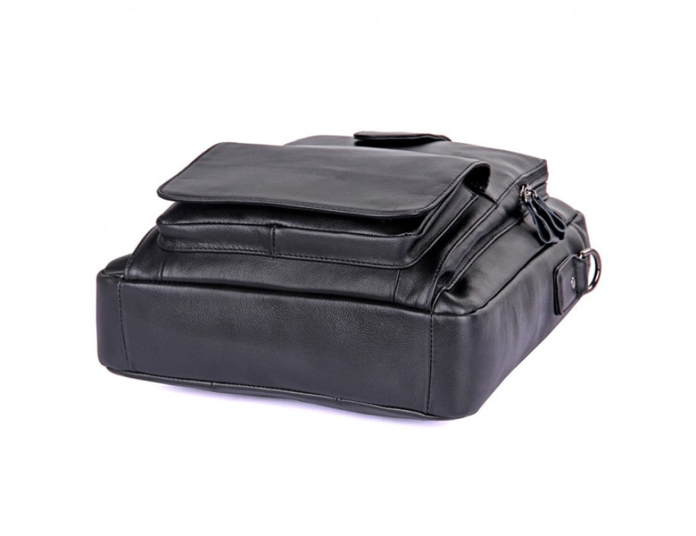 Чоловіча шкіряна сумка-месенджер TIDING BAG 7266A чорний - Фотографія № 5