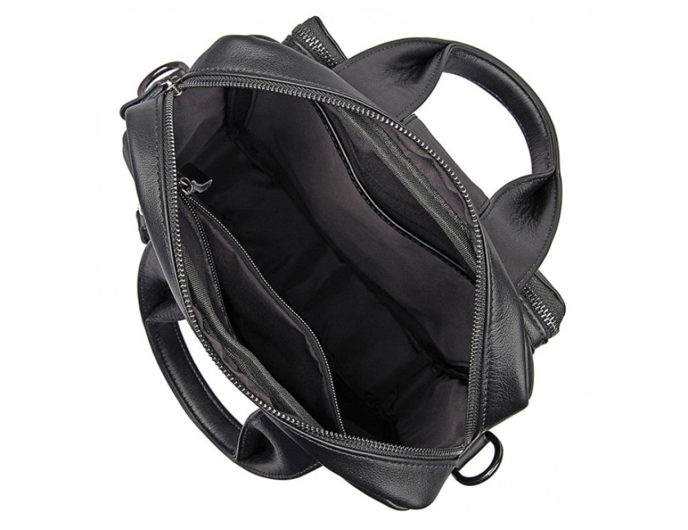 Чоловіча шкіряна сумка-месенджер TIDING BAG 7266A чорний - Фотографія № 6