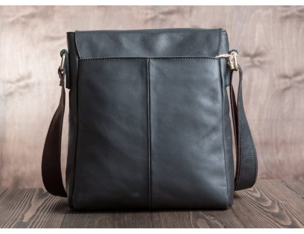 Шкіряний месенджер Tiding Bag G1157A чорна - Фотографія № 5
