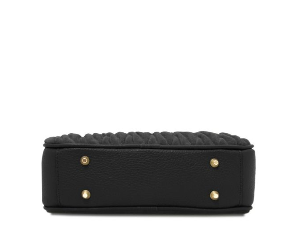 Жіноча замшева сумка через плече Tuscany Leather Chantilly TL142490, чорна - Фотографія № 4