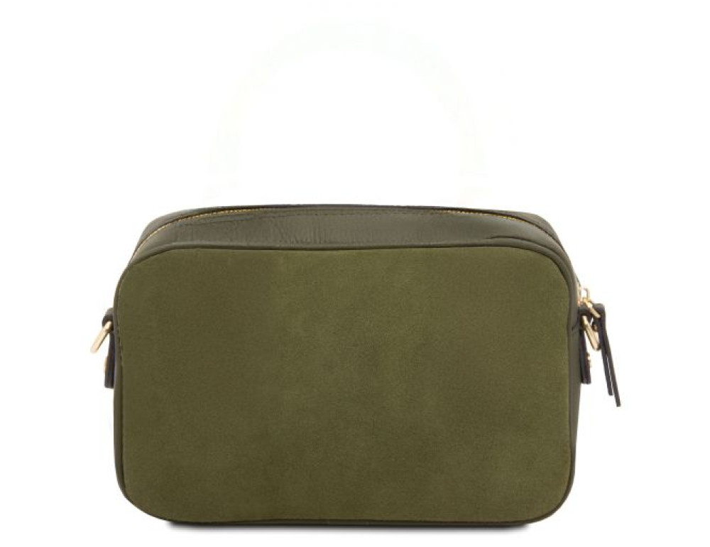 Жіноча замшева сумка через плече Tuscany Leather Chantilly TL142490, зелена (Forest Green) - Фотографія № 4