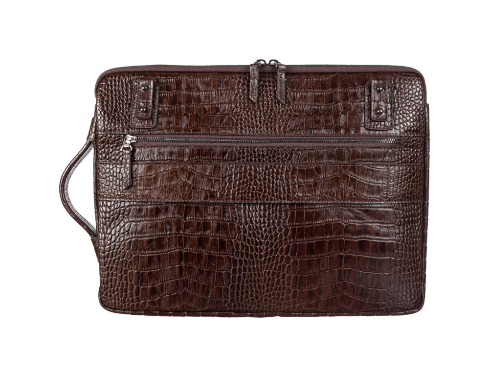 Мужская кожаная папка-чехол коричневого цвета BOND 1418-355 - Фото № 2