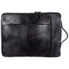 Чёрная мужская папка-чехол из кожи под рептилию BOND 1418-902
