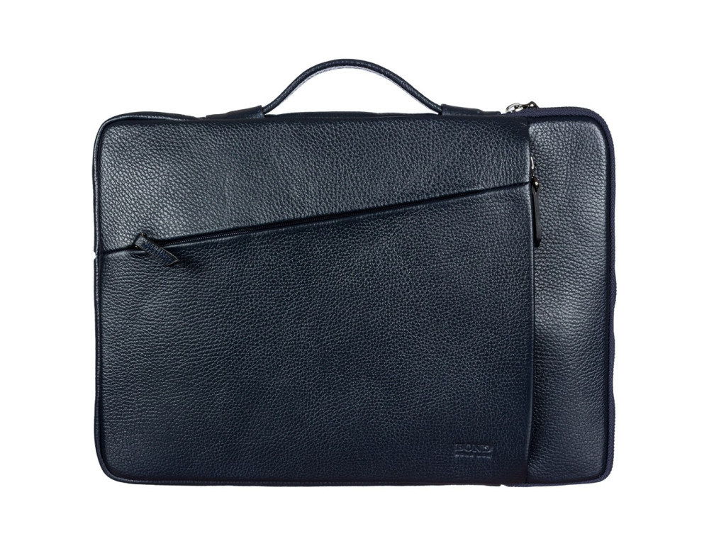 Синяя кожаная папка для ноутбука BOND 1419-1170 - Фото № 2