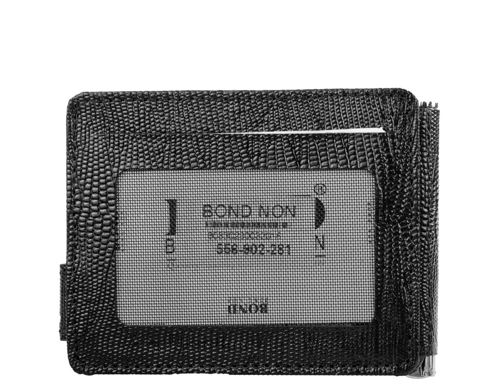 Чоловічий шкіряний гаманець-затискач BOND 556-902 - Фотографія № 2