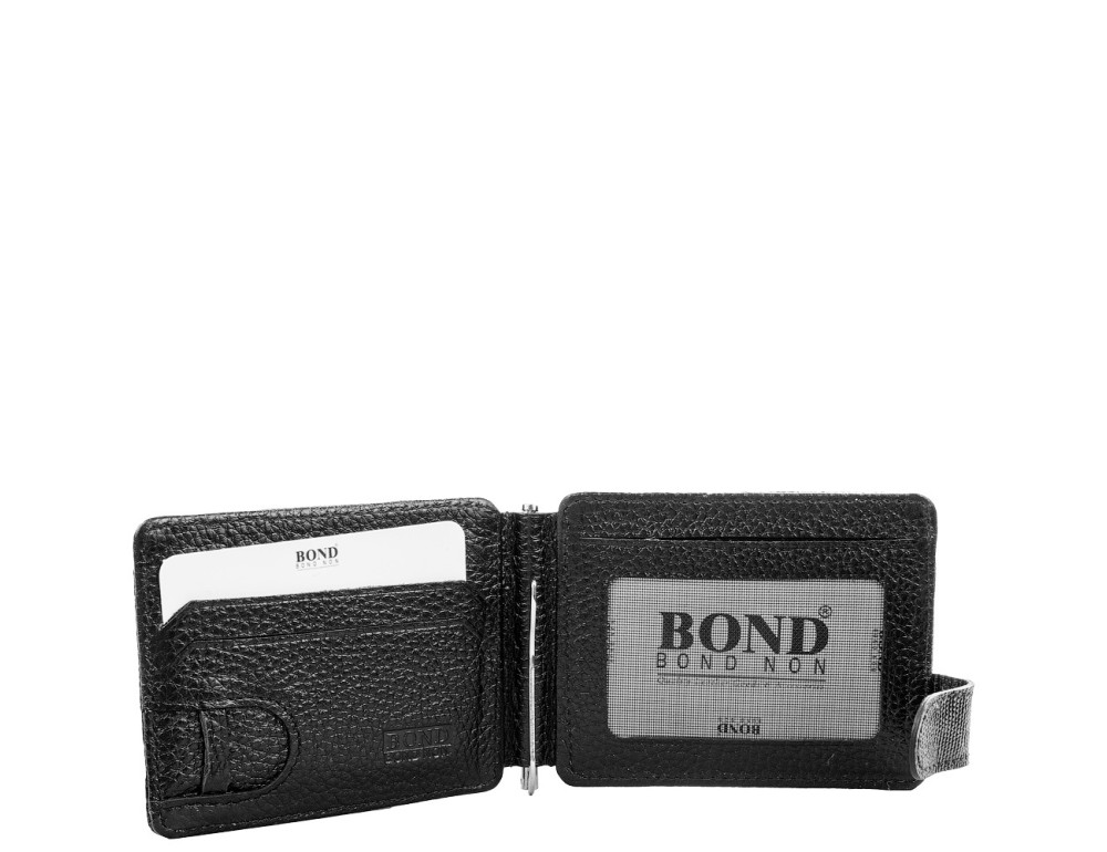 Чоловічий шкіряний гаманець-затискач BOND 556-902 - Фотографія № 3
