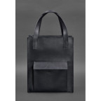 Шкіряна жіноча сумка шоппер Бетсі з кишенею синя Краст BN-BAG-10-1-navy-blue - Фотографія № 100