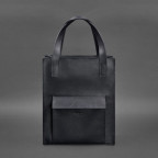 Шкіряна жіноча сумка шоппер Бетсі з кишенею синя Краст BN-BAG-10-1-navy-blue - Фотографія № 105