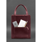 Шкіряна жіноча сумка шоппер Бетсі з кишенею бордова Blancnote BN-BAG-10-1-vin-kr - Фотографія № 102