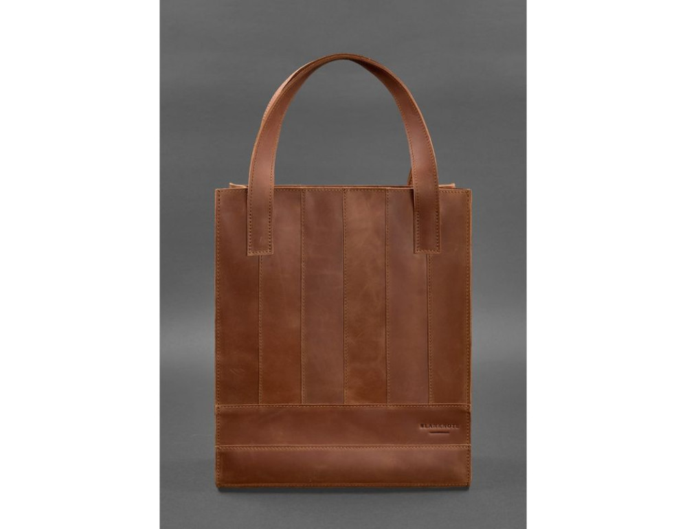 Шкіряна жіноча сумка шоппер Бетсі світло-коричнева Crazy Horse BN-BAG-10-k-kr - Фотографія № 2
