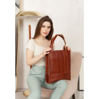 Шкіряна жіноча сумка шоппер Бетсі світло-коричнева краст BN-BAG-10-k - Фотографія № 100