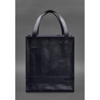 Шкіряна жіноча сумка шоппер Бетсі темно-синій краст BN-BAG-10-navy-blue - Фотографія № 100