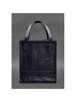 Кожаная женская сумка шоппер Бэтси темно-синий краст BN-BAG-10-navy-blue