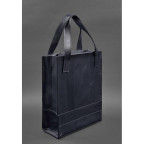 Шкіряна жіноча сумка шоппер Бетсі темно-синій краст BN-BAG-10-navy-blue - Фотографія № 101