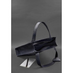 Шкіряна жіноча сумка шоппер Бетсі темно-синій краст BN-BAG-10-navy-blue - Фотографія № 103