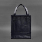 Шкіряна жіноча сумка шоппер Бетсі темно-синій краст BN-BAG-10-navy-blue - Фотографія № 104