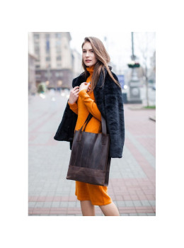 Тёмно-коричневая женская сумка Шоппер Blanknote BN-BAG-10-o 