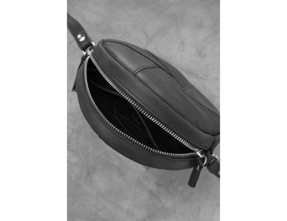 Жіноча шкіряна сумка Бон-Бон чорна Crazy Horse Blanknote BN-BAG-11-g-kr - Фотографія № 5
