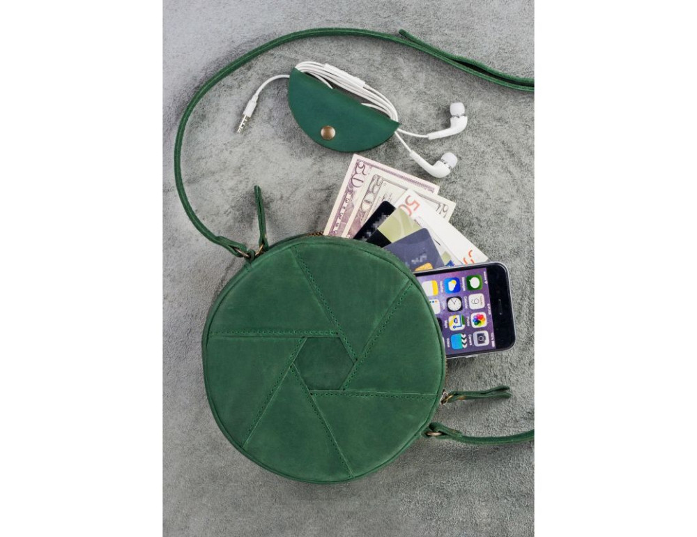 Шкіряна жіноча сумка Бон-Бон зелена Crazy Horse Blanknote BN-BAG-11-iz - Фотографія № 1 Шкіряна жіноча сумка Бон-Бон зелена Crazy Horse Blanknote BN-BAG-11-iz - Фотографія № 1