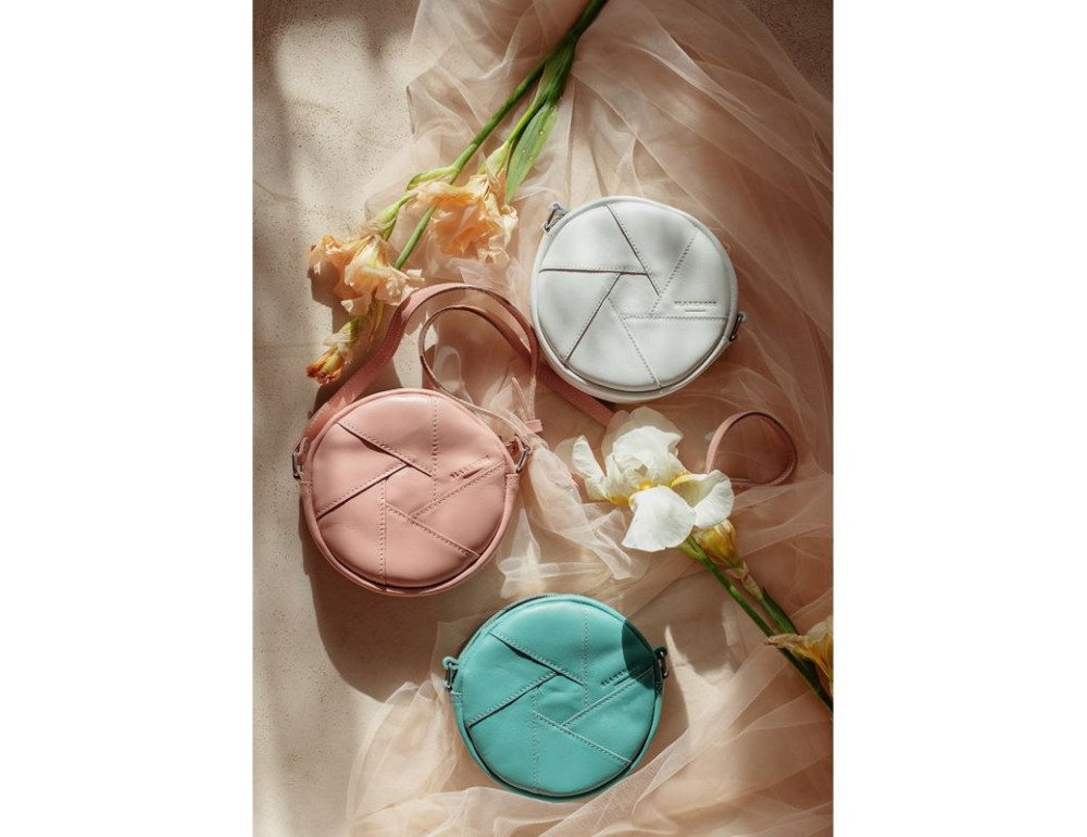 Шкіряна жіноча сумка Бон-Бон біла Blanknote BN-BAG-11-light - Фотографія № 4