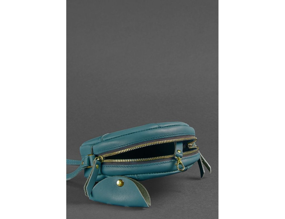 Шкіряна сумка Бон-бон Малахіт BN-BAG-11-malachite Темно-зелений - Фотографія № 4