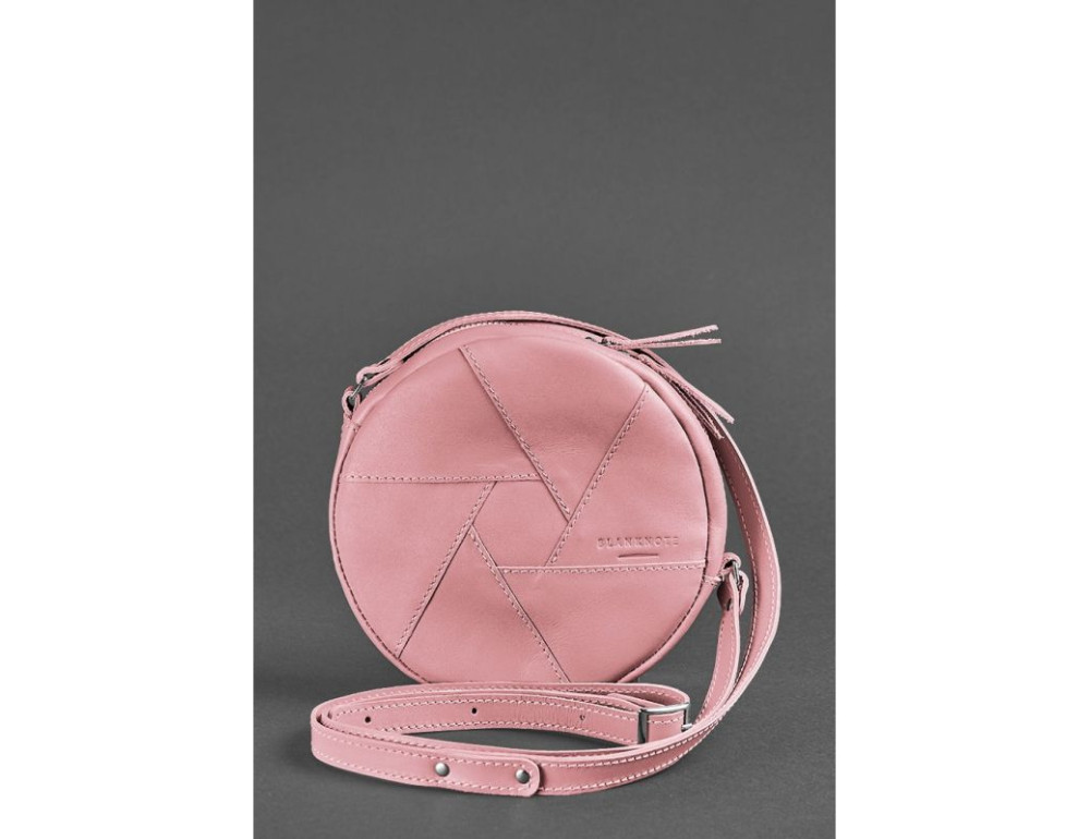 Шкіряна жіноча сумка Бон-Бон рожева BN-BAG-11-pink-peach - Фотографія № 2