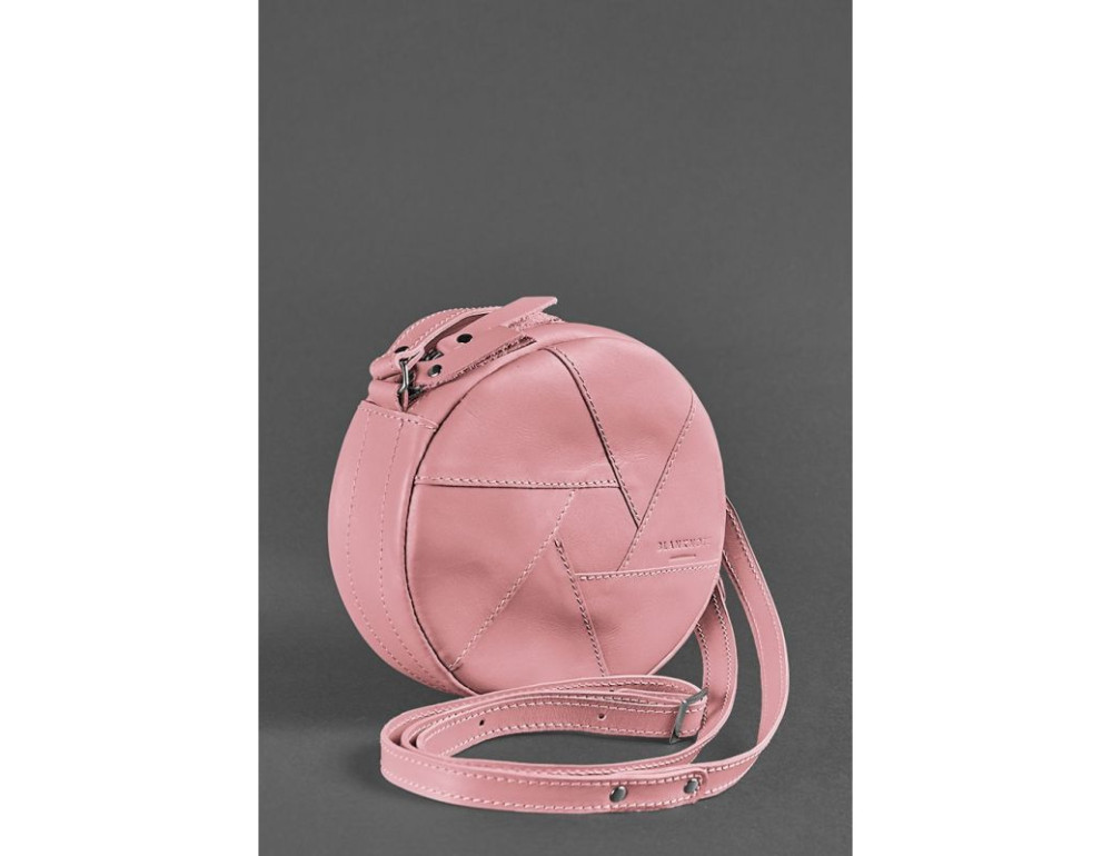 Шкіряна жіноча сумка Бон-Бон рожева BN-BAG-11-pink-peach - Фотографія № 3