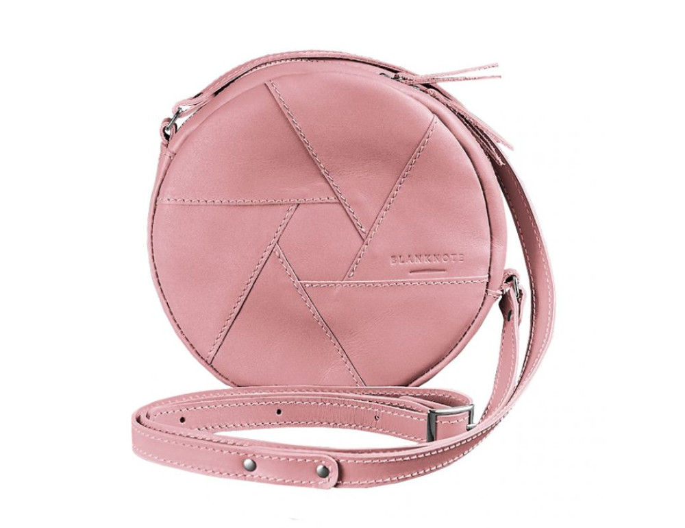 Шкіряна жіноча сумка Бон-Бон рожева BN-BAG-11-pink-peach - Фотографія № 7
