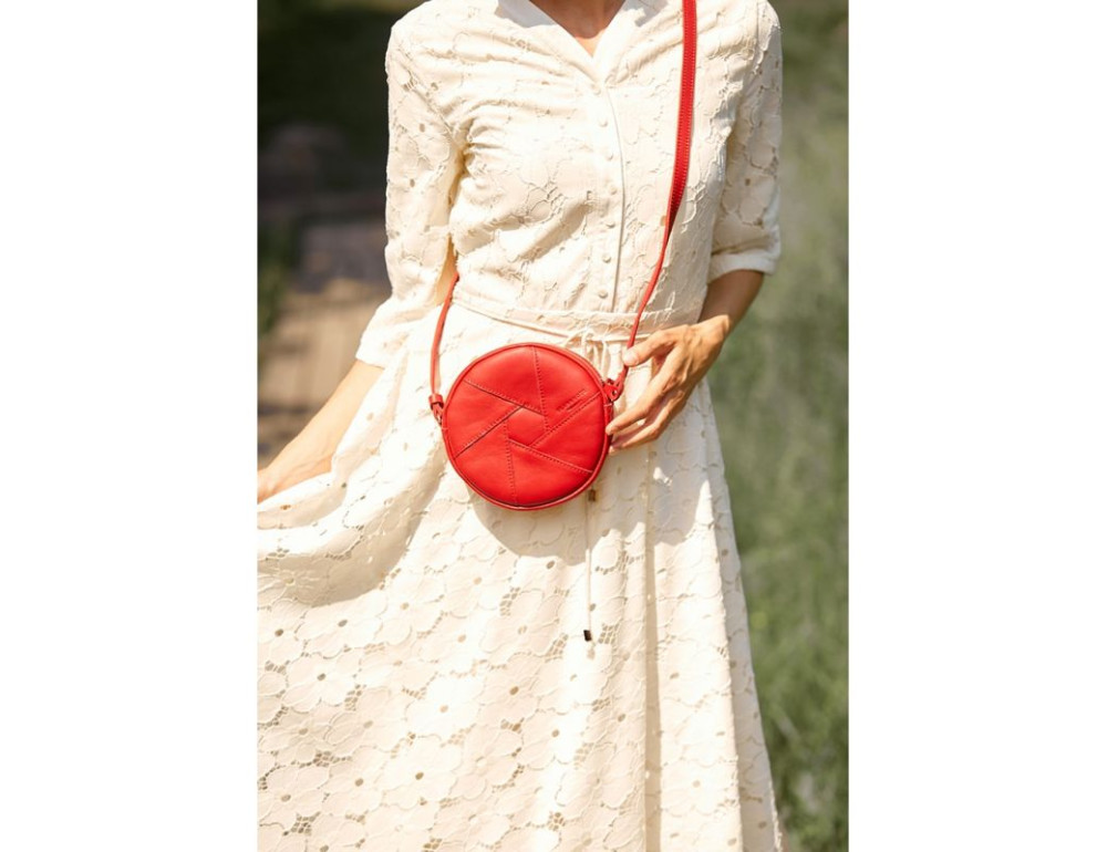 Шкіряна жіноча сумка Бон-Бон червона Blanknote BN-BAG-11-red - Фотографія № 2