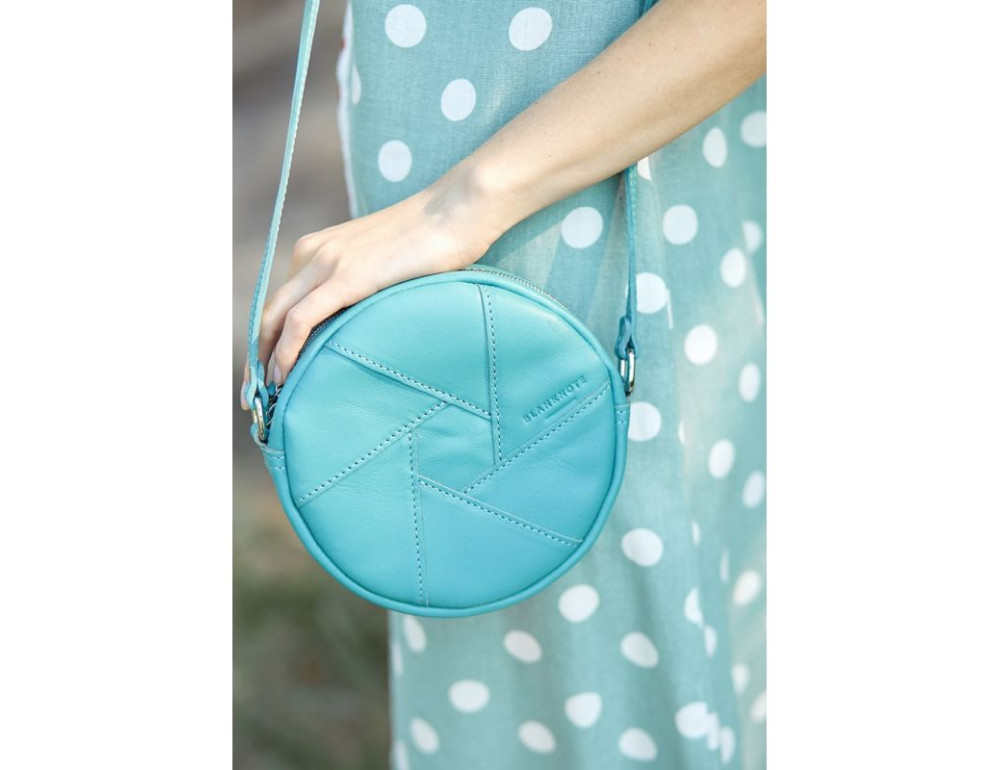 Шкіряна жіноча сумка Бон-Бон бірюзова Blanknote BN-BAG-11-tiffany - Фотографія № 1 Шкіряна жіноча сумка Бон-Бон бірюзова Blanknote BN-BAG-11-tiffany - Фотографія № 1