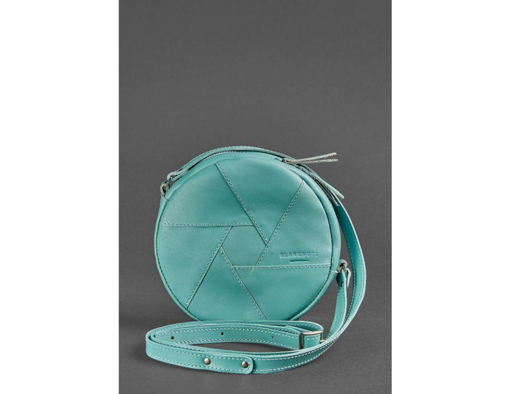 Шкіряна жіноча сумка Бон-Бон бірюзова Blanknote BN-BAG-11-tiffany - Фотографія № 2