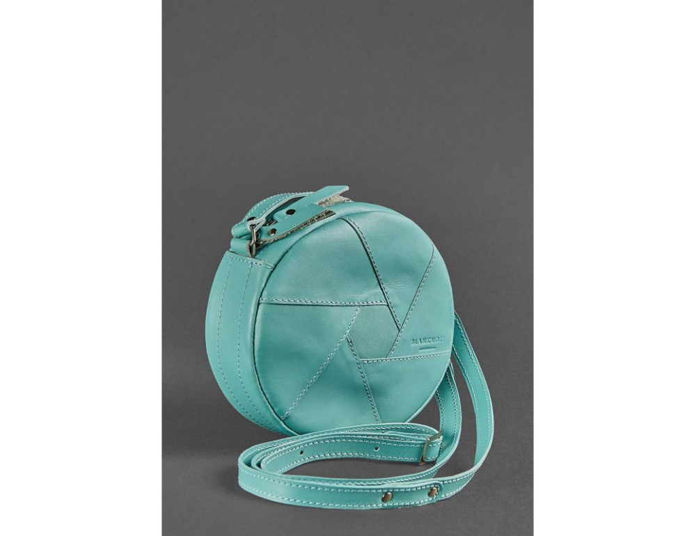 Шкіряна жіноча сумка Бон-Бон бірюзова Blanknote BN-BAG-11-tiffany - Фотографія № 3