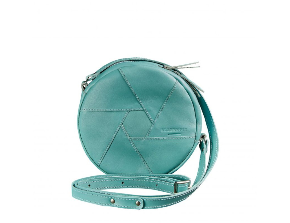 Шкіряна жіноча сумка Бон-Бон бірюзова Blanknote BN-BAG-11-tiffany - Фотографія № 7