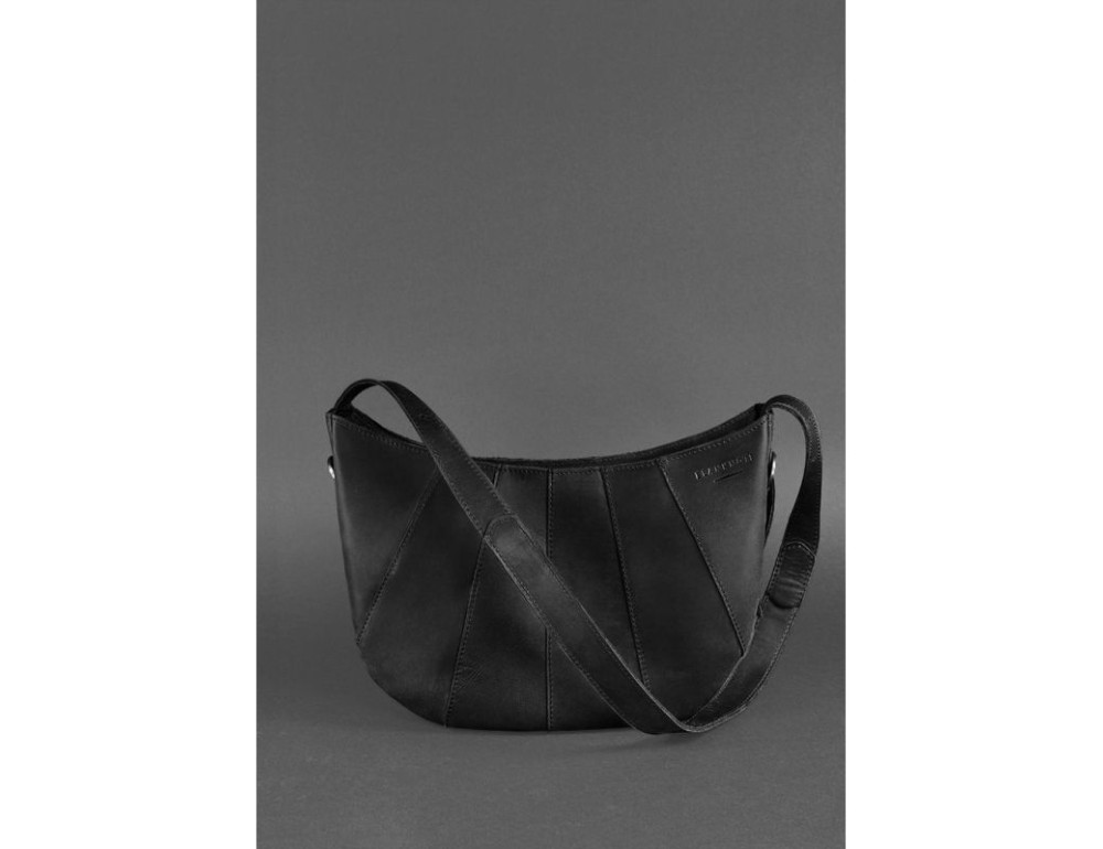 Чорна напівкругла сумка жіноча Blancnote BN-BAG-12-G-KR - Фотографія № 2