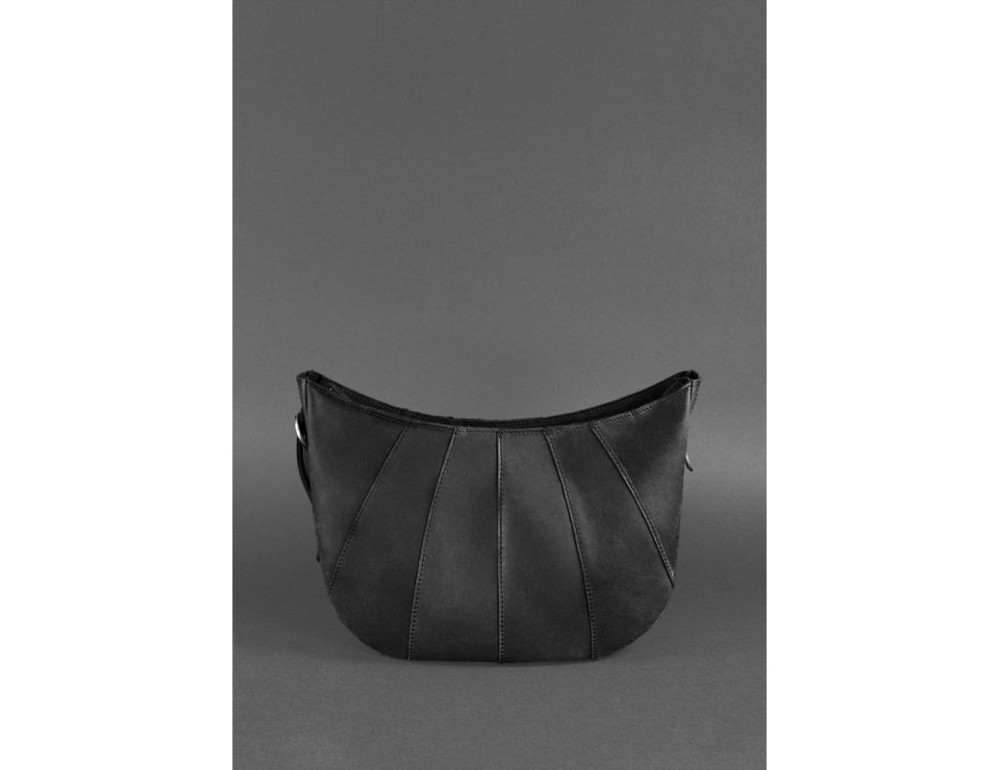 Чорна напівкругла сумка жіноча Blancnote BN-BAG-12-G-KR - Фотографія № 5