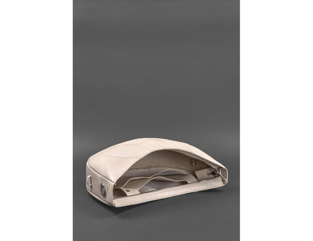 Світло-бежева шкіряна сумка через плече Blancnote BN-BAG-12-LIGHT-BEIGE - Фотографія № 5