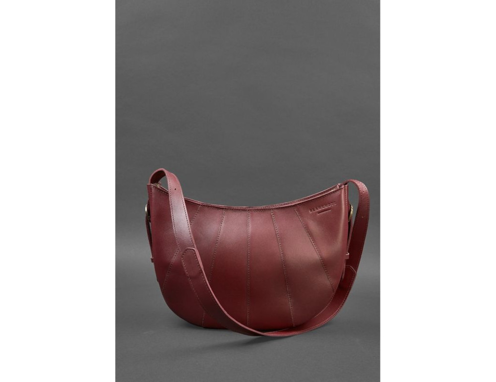 Бордова шкіряна сумка Blancnote BN-BAG-12-VIN - Фотографія № 2