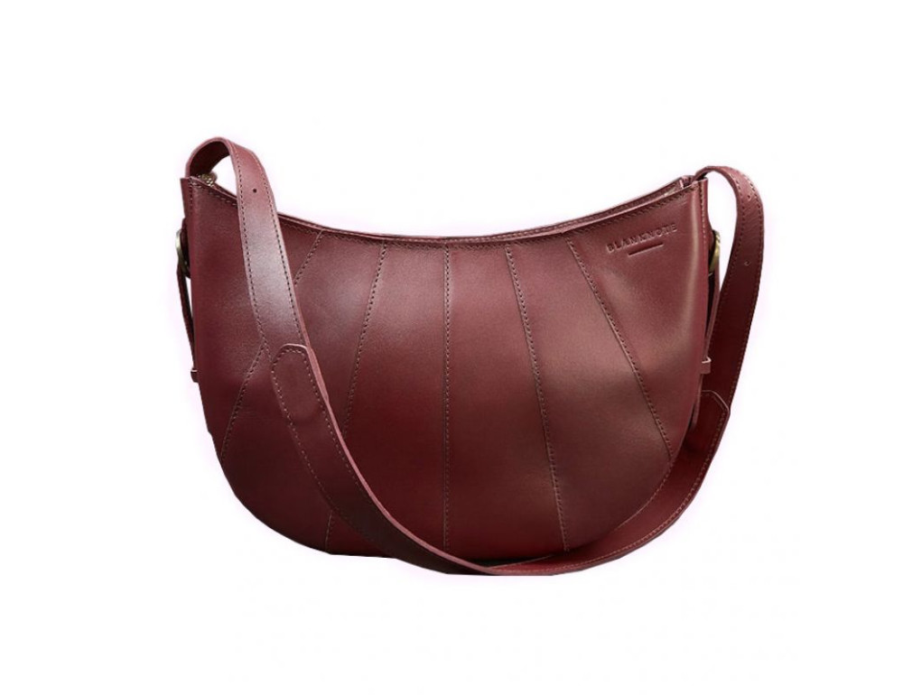 Бордова шкіряна сумка Blancnote BN-BAG-12-VIN - Фотографія № 9