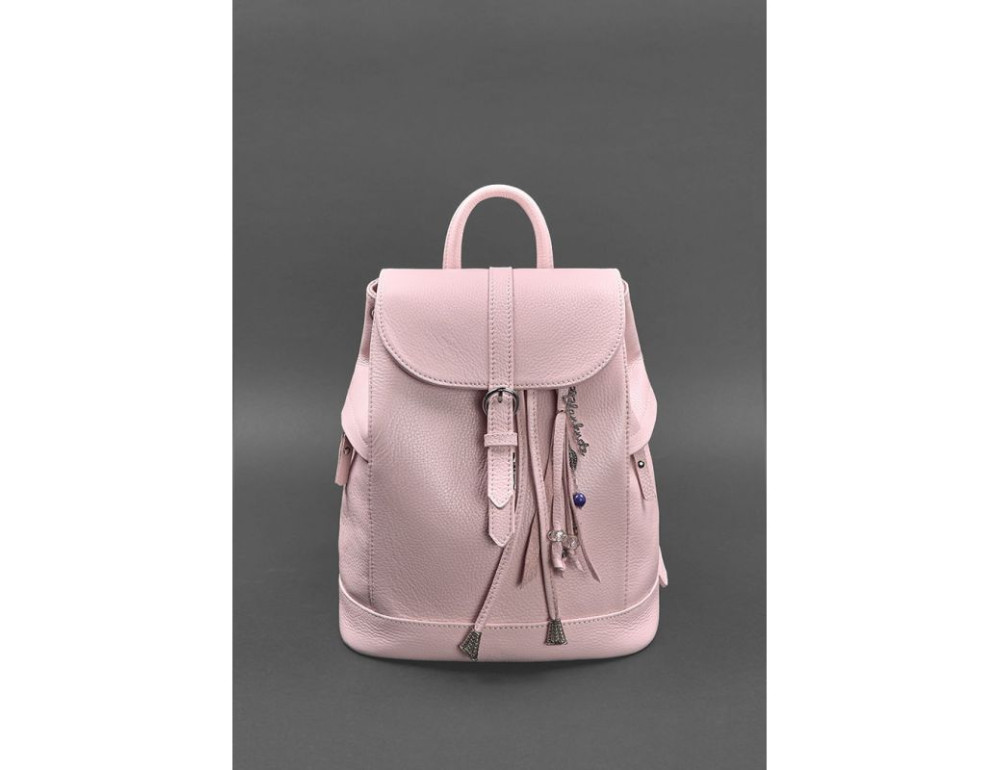 Шкіряний жіночий рюкзак Олсен рожевий Blancnote BN-BAG-13-barbi - Фотографія № 2