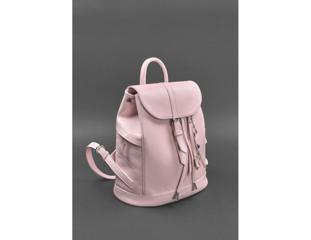Шкіряний жіночий рюкзак Олсен рожевий Blancnote BN-BAG-13-barbi - Фотографія № 3