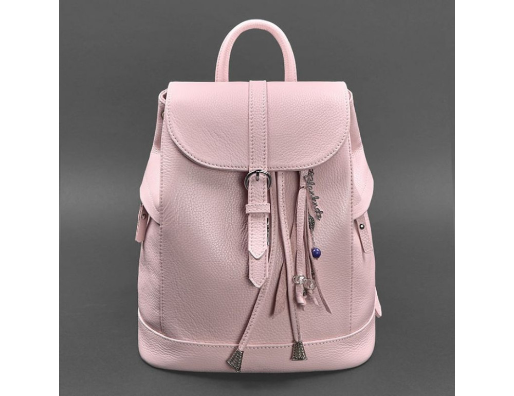 Шкіряний жіночий рюкзак Олсен рожевий Blancnote BN-BAG-13-barbi - Фотографія № 6