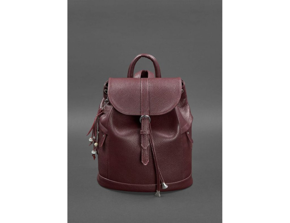Шкіряний жіночий рюкзак кольору марсала Blanknote BN-BAG-13-MARSALA - Фотографія № 2