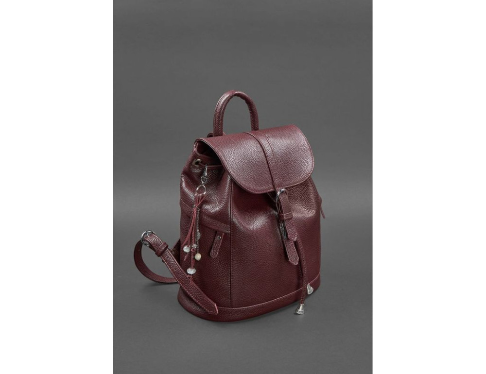 Шкіряний жіночий рюкзак кольору марсала Blanknote BN-BAG-13-MARSALA - Фотографія № 3