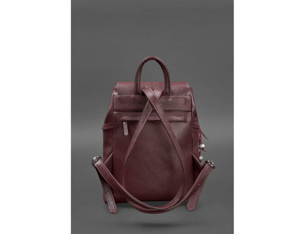 Шкіряний жіночий рюкзак кольору марсала Blanknote BN-BAG-13-MARSALA - Фотографія № 4