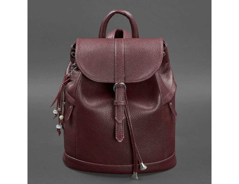 Шкіряний жіночий рюкзак кольору марсала Blanknote BN-BAG-13-MARSALA - Фотографія № 7